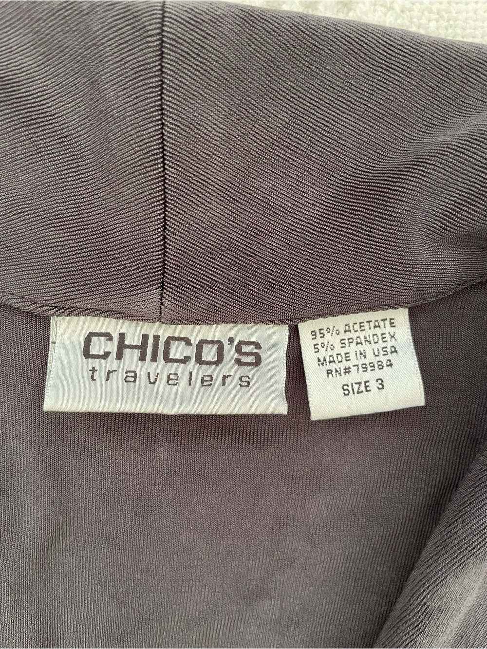 Chico’s Travelers Open Front Longline Cardigan Gray Women’s XL - Picture 7 of 8